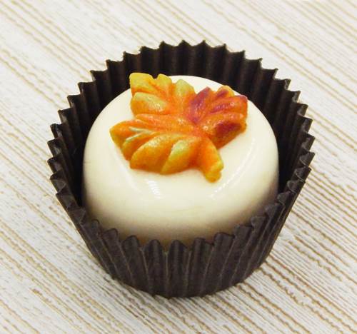 Click to view detail for HG-153 Fall/Autumn Leaf on White Choc $50
